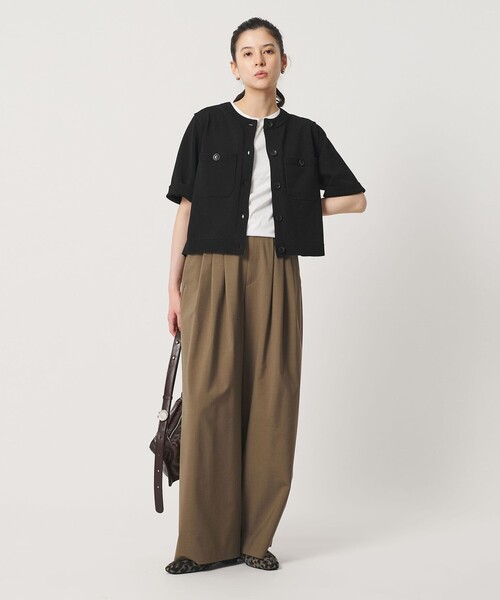 BEAUTY&YOUTH UNITED ARROWS(ビューティーアンドユースユナイテッドアローズ)の「ポケット ハーフスリーブ カーディガン ウォッシャブル(カーディガン/ボレロ・レディース・レッド/オフホワイト/ベージュ/ブラック・FREE)」の20枚目の写真