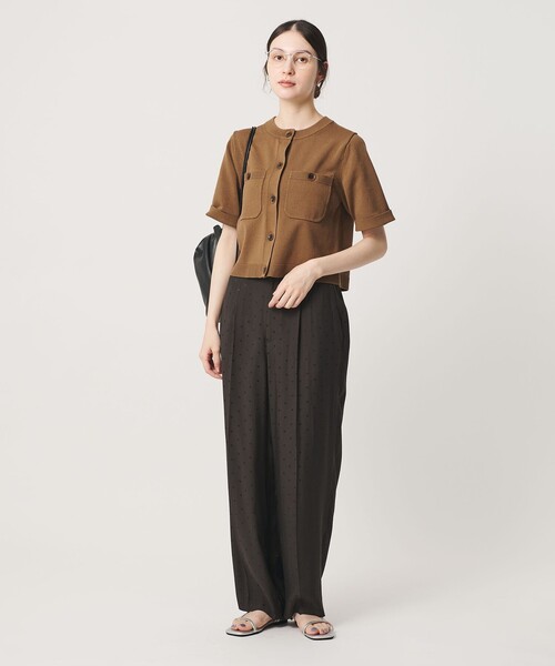 BEAUTY&YOUTH UNITED ARROWS(ビューティーアンドユースユナイテッドアローズ)の「ポケット ハーフスリーブ カーディガン ウォッシャブル(カーディガン/ボレロ・レディース・レッド/オフホワイト/ベージュ/ブラック・FREE)」の6枚目の写真