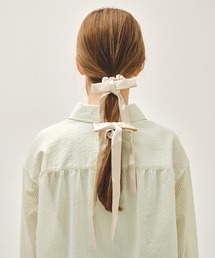 MARITHE + FRANCOIS GIRBAUD（マリテフランソワジルボー）の「REGULAR LOGO SATIN HAIR RIBBON SCRUNCHIE 2PACK（シュシュ）」
