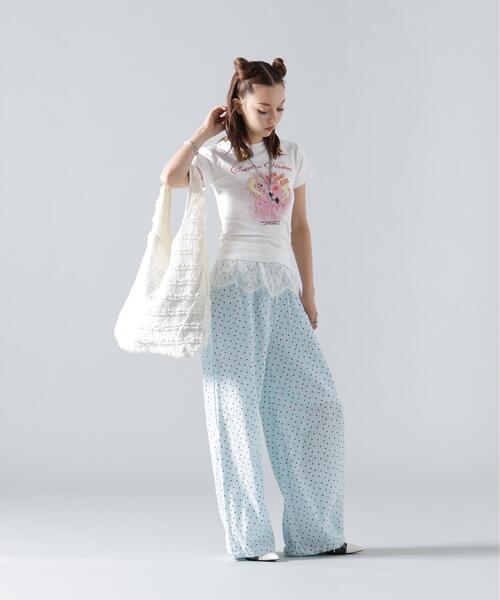 L.H.P（エルエイチピー）の「MAVYTH/メヴィス/LACE WITH HEART DOT PANTS（その他パンツ・レディース・ブルー系その他3/ホワイト・M/L）」の5枚目の写真