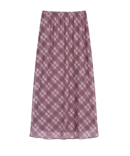 LUCPY(ラクピー)の「チェック柄シアーマーメイドロングスカート(スカート・レディース・ピンク・X-LARGE/LARGE/MEDIUM/SMALL)」の4枚目の写真