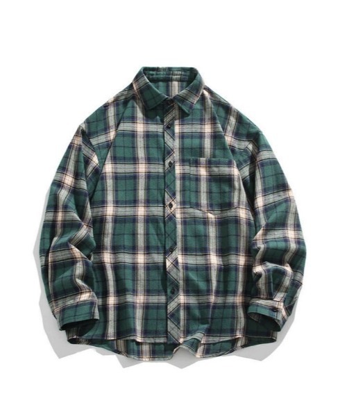 DOUBLE STEAL(ダブルスティール)の「DSクラシックチェックシャツ(シャツ/ブラウス・メンズ・グリーン/レッド・MEDIUM/LARGE/X-LARGE)」の3枚目の写真