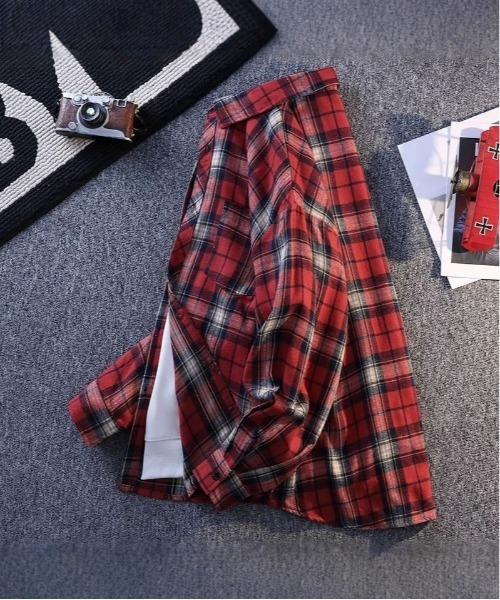 DOUBLE STEAL(ダブルスティール)の「DSクラシックチェックシャツ(シャツ/ブラウス・メンズ・グリーン/レッド・MEDIUM/LARGE/X-LARGE)」の4枚目の写真