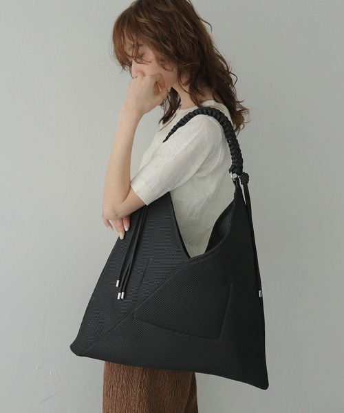 CLEIO（クレイオ）の「【CLEIO】Casselini（キャセリーニ）パラコードハンドルメッシュバック PARACORD HANDLE MESH BAG（ショルダーバッグ・レディース・ブラック/ブラウン・FREE）」の5枚目の写真
