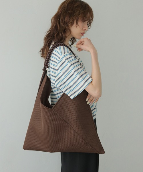 CLEIO（クレイオ）の「【CLEIO】Casselini（キャセリーニ）パラコードハンドルメッシュバック PARACORD HANDLE MESH BAG（ショルダーバッグ・レディース・ブラック/ブラウン・FREE）」の9枚目の写真