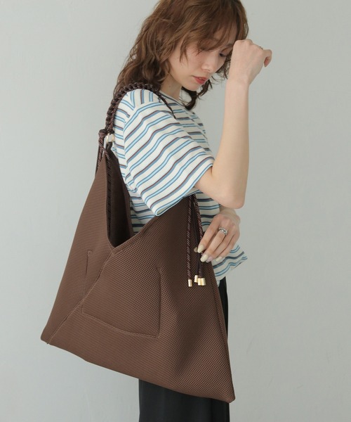 CLEIO（クレイオ）の「【CLEIO】Casselini（キャセリーニ）パラコードハンドルメッシュバック PARACORD HANDLE MESH BAG（ショルダーバッグ・レディース・ブラック/ブラウン・FREE）」の10枚目の写真