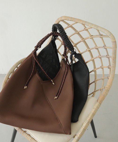 CLEIO（クレイオ）の「【CLEIO】Casselini（キャセリーニ）パラコードハンドルメッシュバック PARACORD HANDLE MESH BAG（ショルダーバッグ・レディース・ブラック/ブラウン・FREE）」の11枚目の写真
