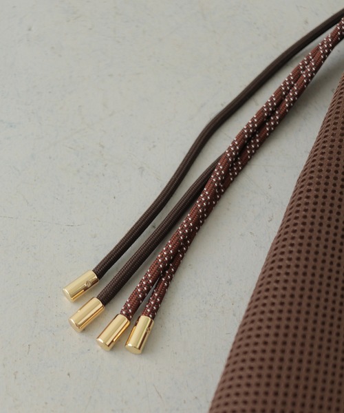 CLEIO（クレイオ）の「【CLEIO】Casselini（キャセリーニ）パラコードハンドルメッシュバック PARACORD HANDLE MESH BAG（ショルダーバッグ・レディース・ブラック/ブラウン・FREE）」の14枚目の写真