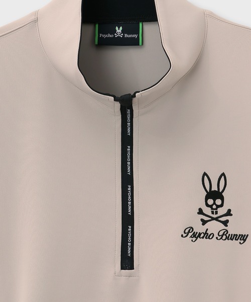 Psycho Bunny（サイコバニー）の「[GOLF]ベアダンボール 刺繍ロゴ ハーフジップ プルオーバー（Tシャツ/カットソー・メンズ・ブラック/グレイッシュベージュ・MEDIUM/X-LARGE/LARGE）」の8枚目の写真