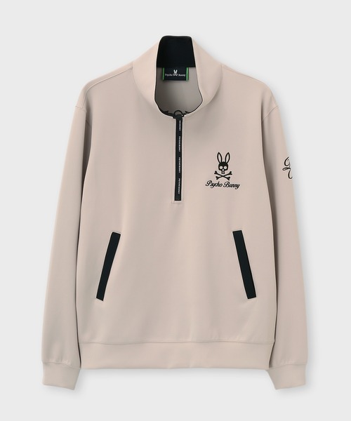 Psycho Bunny（サイコバニー）の「[GOLF]ベアダンボール 刺繍ロゴ ハーフジップ プルオーバー（Tシャツ/カットソー・メンズ・ブラック/グレイッシュベージュ・MEDIUM/X-LARGE/LARGE）」の6枚目の写真