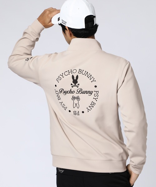 Psycho Bunny（サイコバニー）の「[GOLF]ベアダンボール 刺繍ロゴ ハーフジップ プルオーバー（Tシャツ/カットソー・メンズ・ブラック/グレイッシュベージュ・MEDIUM/X-LARGE/LARGE）」の4枚目の写真