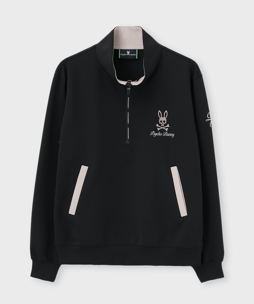 Psycho Bunny（サイコバニー）の「[GOLF]ベアダンボール 刺繍ロゴ ハーフジップ プルオーバー（Tシャツ/カットソー・メンズ・ブラック/グレイッシュベージュ・MEDIUM/X-LARGE/LARGE）」の18枚目の写真
