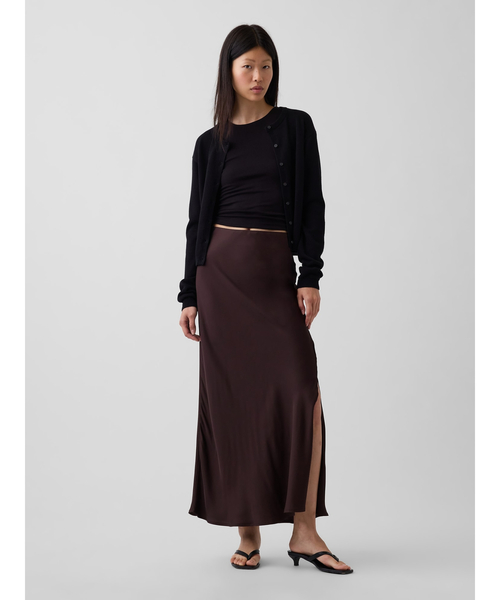 GAP(ギャップ)の「マキシスリップスカート(スカート・レディース・ブラウン/ブラック・XS/S/M/L/XXS)」の2枚目の写真