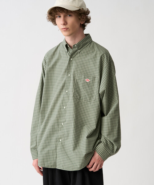DANTON(ダントン)の「Men's T/C Button-Down Shirt(シャツ/ブラウス・メンズ・ブルー系その他5/グリーン系その他・38/42/40/44)」の6枚目の写真