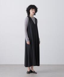 YLEVE / FIBRILLATED SATIN A - LINE DRESS