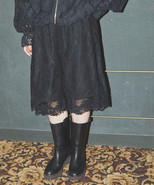 JOURNAL STANDARD(ジャーナルスタンダード)の「【SALLY VINTAGE × JOURNAL STANDARD】SALLY LACE HALF PANTS(その他パンツ・レディース・ブラック/ホワイト・FREE)」の1枚目の写真