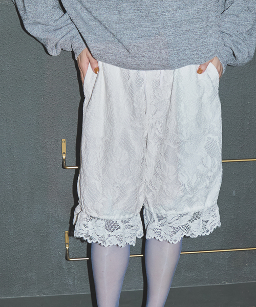 JOURNAL STANDARD(ジャーナルスタンダード)の「【SALLY VINTAGE × JOURNAL STANDARD】SALLY LACE HALF PANTS(その他パンツ・レディース・ブラック/ホワイト・FREE)」の20枚目の写真