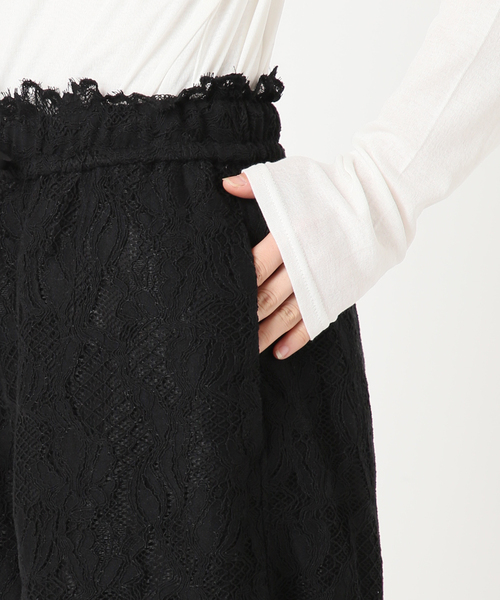 JOURNAL STANDARD(ジャーナルスタンダード)の「【SALLY VINTAGE × JOURNAL STANDARD】SALLY LACE HALF PANTS(その他パンツ・レディース・ブラック/ホワイト・FREE)」の4枚目の写真