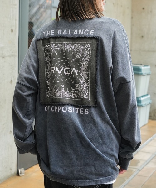RVCA(ルーカ)の「RVCA メンズ BANDANA BALANCE CRAST LT ロンT 【2026年秋冬モデル】/ルーカバックプリント長袖ロンT(Tシャツ/カットソー・メンズ・ホワイト/ブラック/ベージュ/ブラック系その他2・X-LARGE/SMALL/MEDIUM/LARGE)」の3枚目の写真