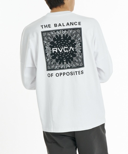 RVCA(ルーカ)の「RVCA メンズ BANDANA BALANCE CRAST LT ロンT 【2026年秋冬モデル】/ルーカバックプリント長袖ロンT(Tシャツ/カットソー・メンズ・ホワイト/ブラック/ベージュ/ブラック系その他2・X-LARGE/SMALL/MEDIUM/LARGE)」の14枚目の写真