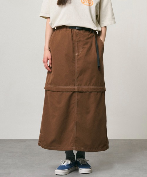 Gramicci（グラミチ）の「WR CONVERTIBLE SKIRT｜ウォーターレジスタントコンバーチブルスカート（スカート・レディース・ブラック/ダークブラウン/カーキ・M/XL/L/S/2XL）」の3枚目の写真