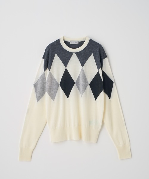 JOHN SMEDLEY(ジョンスメドレー)の「アーガイル柄クルーネック長袖ニットプルオーバー(ニット/セーター・レディース・その他・S)」の1枚目の写真