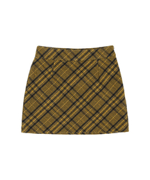 LOTSYOU（ロッツユー）の「lotsyou_Vanessa Check Mini Skirt Mustard（スカート）」