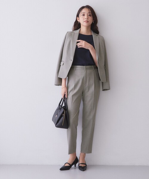 index（インデックス）の「【XS-3Lサイズ】ストレッチテーパードパンツ《洗濯機OK／イージーアイロン》（その他パンツ・レディース・ブラック/ネイビー/ブラウン系その他2/ブラック系1・44/42/40/38/36/34）」の5枚目の写真