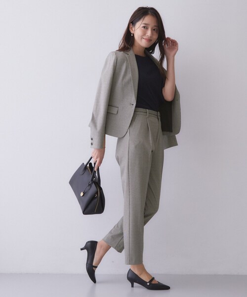 index（インデックス）の「【XS-3Lサイズ】ストレッチテーパードパンツ《洗濯機OK／イージーアイロン》（その他パンツ・レディース・ブラック/ネイビー/ブラウン系その他2/ブラック系1・44/42/40/38/36/34）」の6枚目の写真