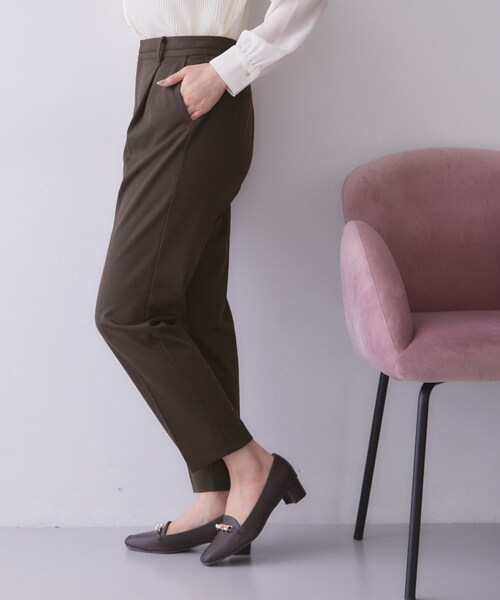index（インデックス）の「【XS-3Lサイズ】ストレッチテーパードパンツ《洗濯機OK／イージーアイロン》（その他パンツ・レディース・ブラック/ネイビー/ブラウン系その他2/ブラック系1・44/42/40/38/36/34）」の8枚目の写真