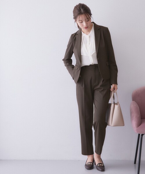 index（インデックス）の「【XS-3Lサイズ】ストレッチテーパードパンツ《洗濯機OK／イージーアイロン》（その他パンツ・レディース・ブラック/ネイビー/ブラウン系その他2/ブラック系1・44/42/40/38/36/34）」の12枚目の写真