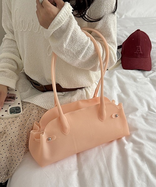shyam inspiration(シャムインスピレーション)の「jelly bag/横長ジェリーバッグ(ショルダーバッグ・レディース・パープル/ピンク/イエロー/ブルー/グリーン・F)」の5枚目の写真