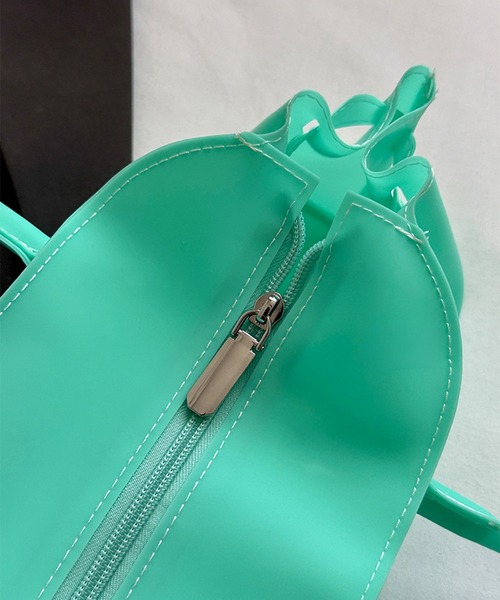 shyam inspiration(シャムインスピレーション)の「jelly bag/横長ジェリーバッグ(ショルダーバッグ・レディース・パープル/ピンク/イエロー/ブルー/グリーン・F)」の16枚目の写真