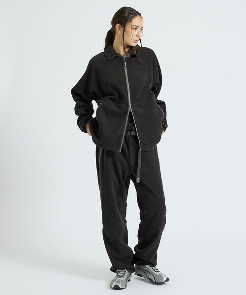 ABAHOUSE(アバハウス)の「【WILD THINGS / ワイルドシングス】BULKY FLEECE PANTS / バルキーフリースパンツ/ユニセックス(スウェットパンツ・メンズ・グレー/オレンジ系その他/ブラック・M/L)」の4枚目の写真