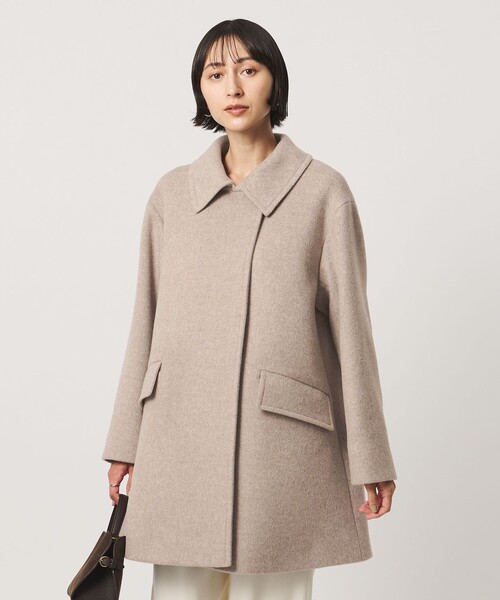 UNITED ARROWS(ユナイテッドアローズ)の「2WAYカラー ミドルコート(ステンカラーコート・レディース・ネイビー/グレー/ベージュ・36/34/38)」の2枚目の写真
