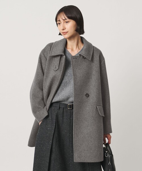 UNITED ARROWS(ユナイテッドアローズ)の「2WAYカラー ミドルコート(ステンカラーコート・レディース・ネイビー/グレー/ベージュ・36/34/38)」の1枚目の写真