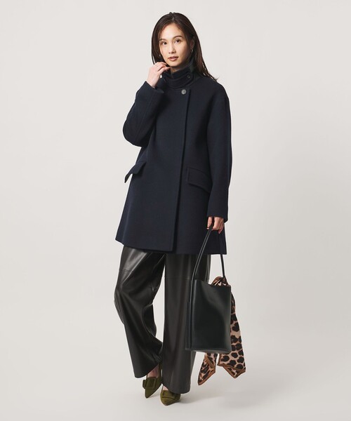 UNITED ARROWS(ユナイテッドアローズ)の「2WAYカラー ミドルコート(ステンカラーコート・レディース・ネイビー/グレー/ベージュ・36/34/38)」の13枚目の写真