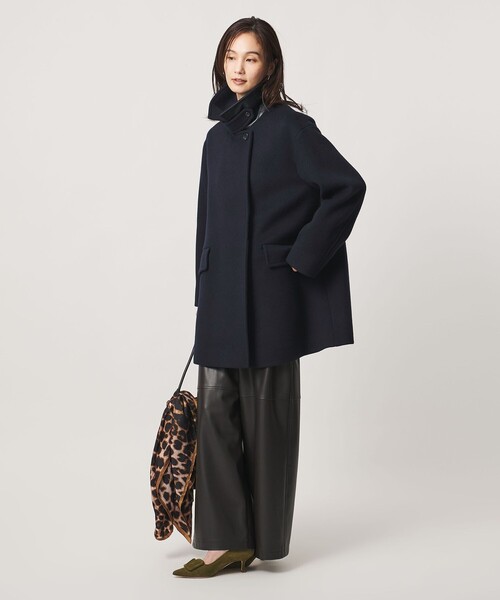 UNITED ARROWS(ユナイテッドアローズ)の「2WAYカラー ミドルコート(ステンカラーコート・レディース・ネイビー/グレー/ベージュ・36/34/38)」の14枚目の写真