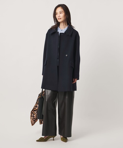 UNITED ARROWS(ユナイテッドアローズ)の「2WAYカラー ミドルコート(ステンカラーコート・レディース・ネイビー/グレー/ベージュ・36/34/38)」の15枚目の写真