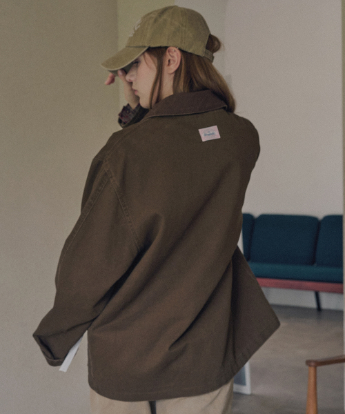 SLOWLOLLI(スローローリ)の「Leto pocket work jacket - Brown(その他アウター・レディース・ブラウン・FREE)」の5枚目の写真