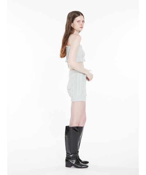 SORIN(ソリン )の「Cotton Wool Cable Short Pants / コットンウールケーブルショートパンツ(その他パンツ・レディース・グレー/カーキ/ミント・38)」の6枚目の写真