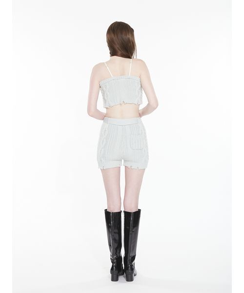 SORIN(ソリン )の「Cotton Wool Cable Short Pants / コットンウールケーブルショートパンツ(その他パンツ・レディース・グレー/カーキ/ミント・38)」の7枚目の写真