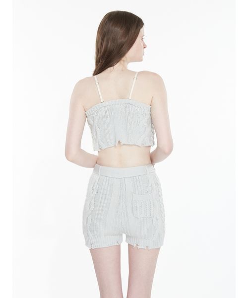 SORIN(ソリン )の「Cotton Wool Cable Short Pants / コットンウールケーブルショートパンツ(その他パンツ・レディース・グレー/カーキ/ミント・38)」の12枚目の写真