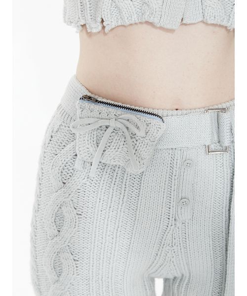 SORIN(ソリン )の「Cotton Wool Cable Short Pants / コットンウールケーブルショートパンツ(その他パンツ・レディース・グレー/カーキ/ミント・38)」の14枚目の写真