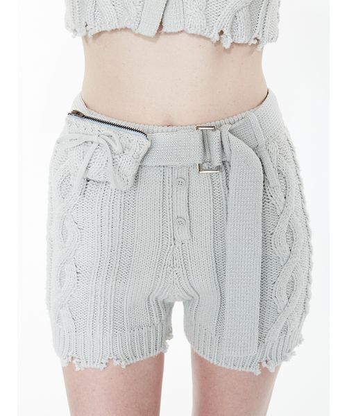 SORIN(ソリン )の「Cotton Wool Cable Short Pants / コットンウールケーブルショートパンツ(その他パンツ・レディース・グレー/カーキ/ミント・38)」の15枚目の写真