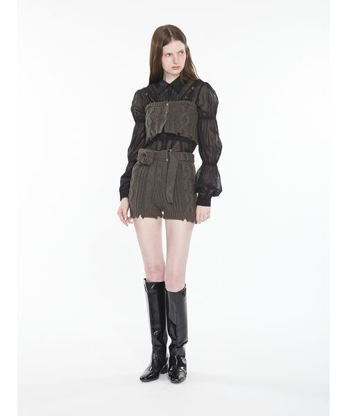 SORIN(ソリン )の「Cotton Wool Cable Short Pants / コットンウールケーブルショートパンツ(その他パンツ・レディース・グレー/カーキ/ミント・38)」の22枚目の写真