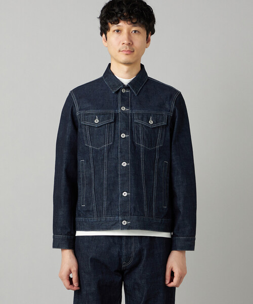 COMME CA MEN(コムサメン)の「セルビッチデニム トラッカータイプブルゾン(デニムジャケット・メンズ・ネイビー/ブラック・M/S/L)」の10枚目の写真