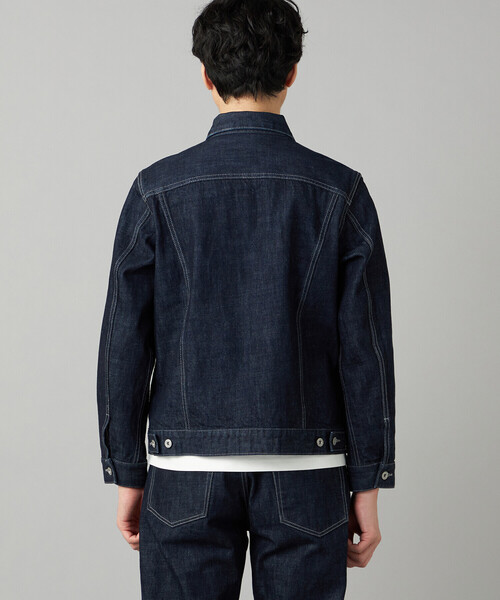 COMME CA MEN(コムサメン)の「セルビッチデニム トラッカータイプブルゾン(デニムジャケット・メンズ・ネイビー/ブラック・M/S/L)」の12枚目の写真