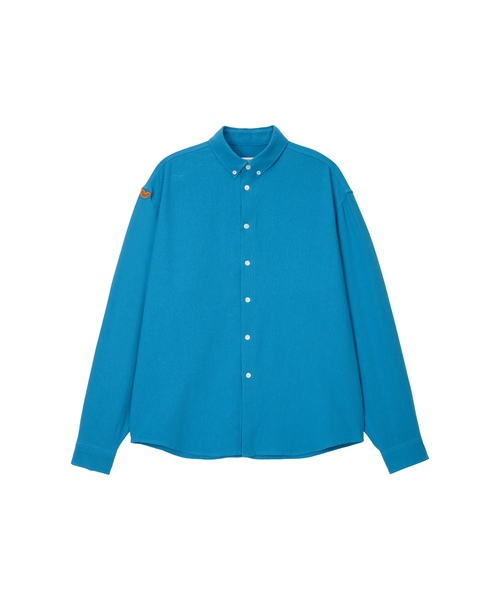 NOHANT(ノアン)の「ユーズド加工ボタンダウンシャツ ブルー(シャツ/ブラウス・レディース・ブルー・SMALL/MEDIUM/LARGE)」の1枚目の写真