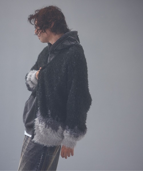 ADAM PATEK(アダムパテック)の「ADAMPATEK/dyed still embellished pullover pk/製品染めブラストパーカー(パーカー・メンズ・レッド/ブラック・1/2)」の20枚目の写真